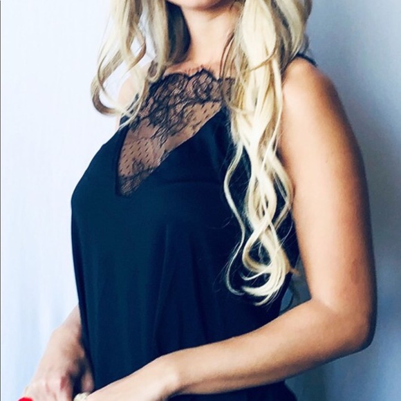 Black Lace Cami Top - Picture 4 of 4